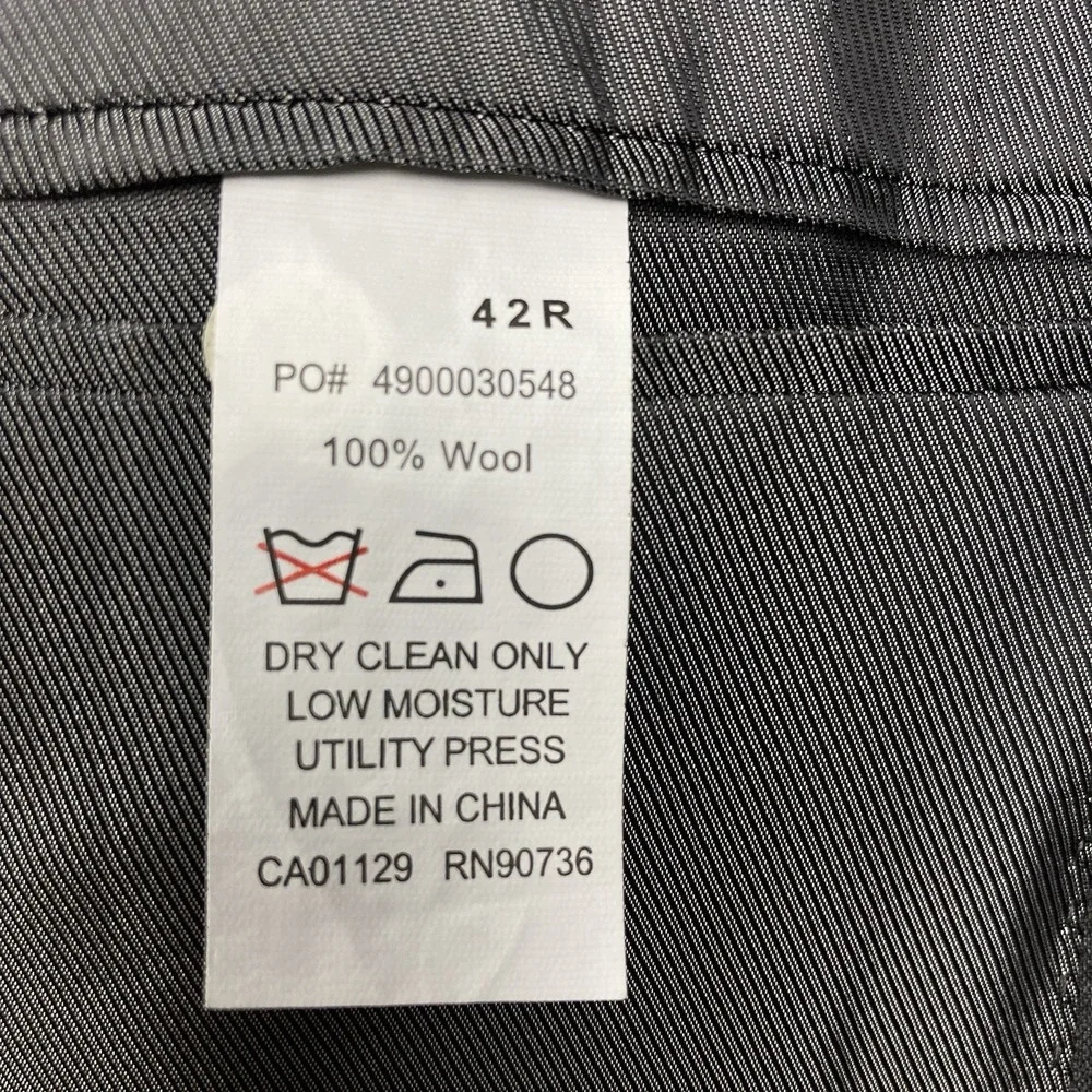 Calvin Klein Men Suit Jacket Blazer 42R 100%Wool Gray‎ E081149